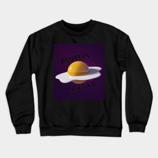 Protein Galaxy Tee With Egg As Planet Graphic Crewneck Sweatshirt